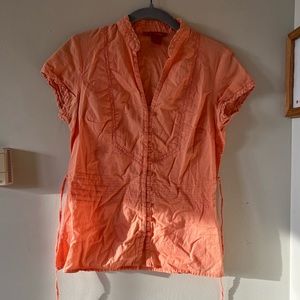 SOLD Y2K orange tie back top!
